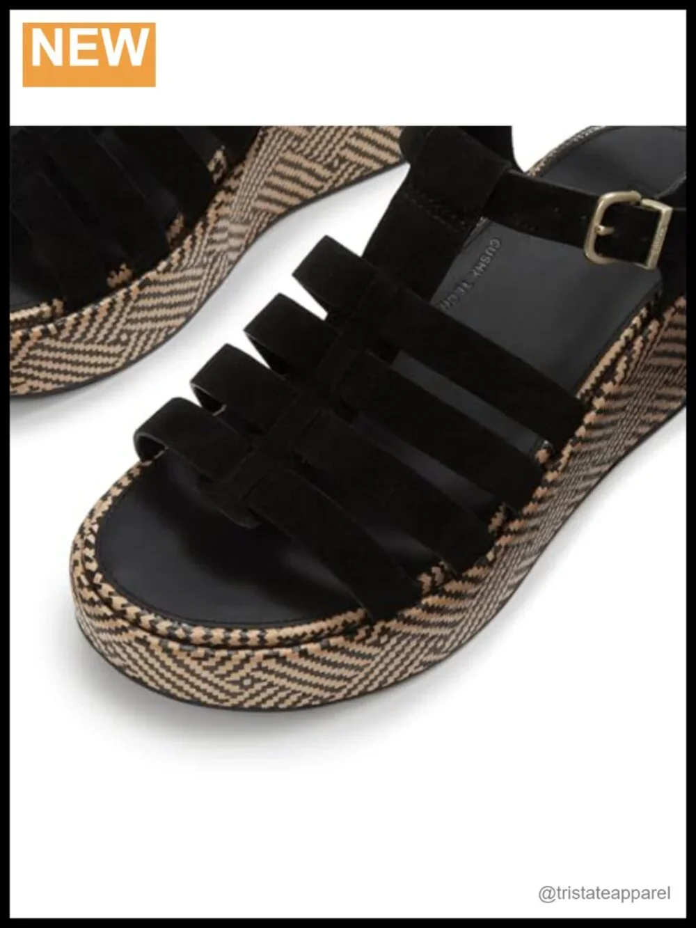 Suede Fisherman Platform Sandals Comfort Cushioned Wedge